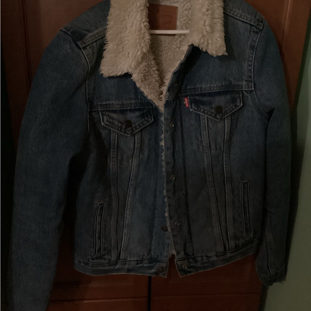 levi strauss original riveted jean jacket may 201873 sherpa lined m - Picture 3 of 11